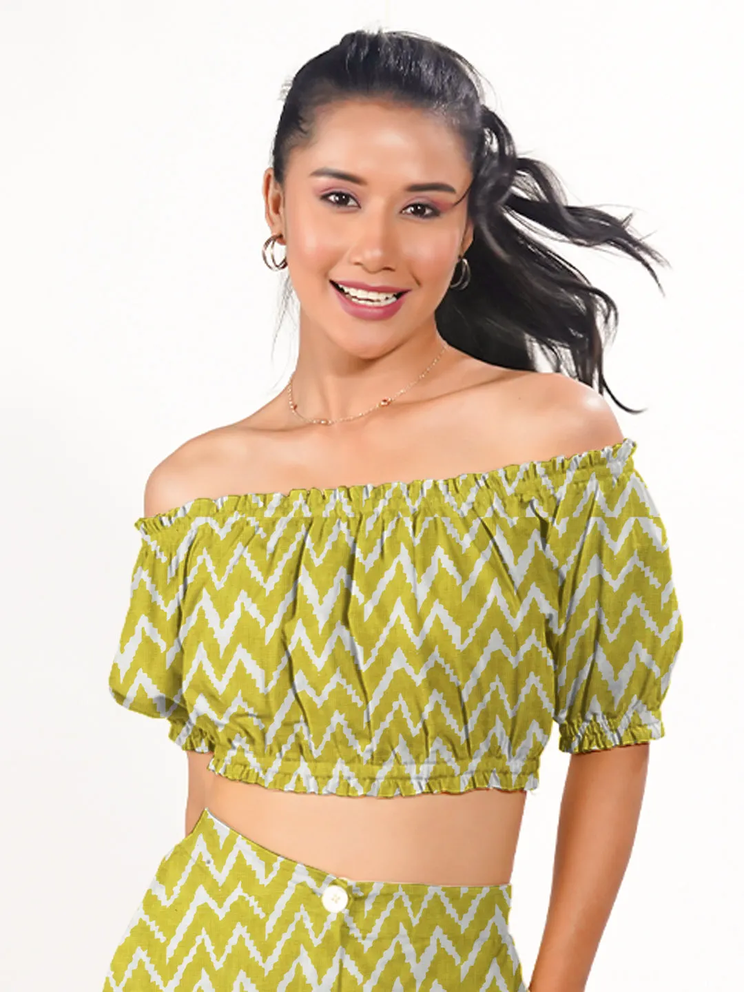 Printed Off Shoulder Top