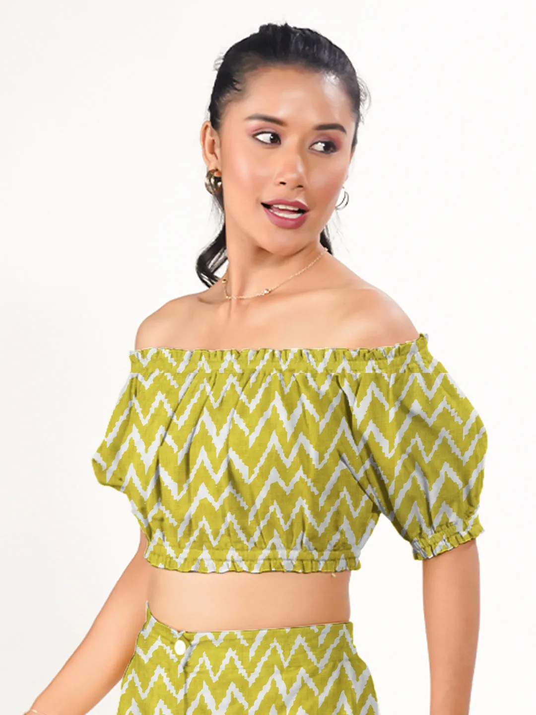 Printed Off Shoulder Top