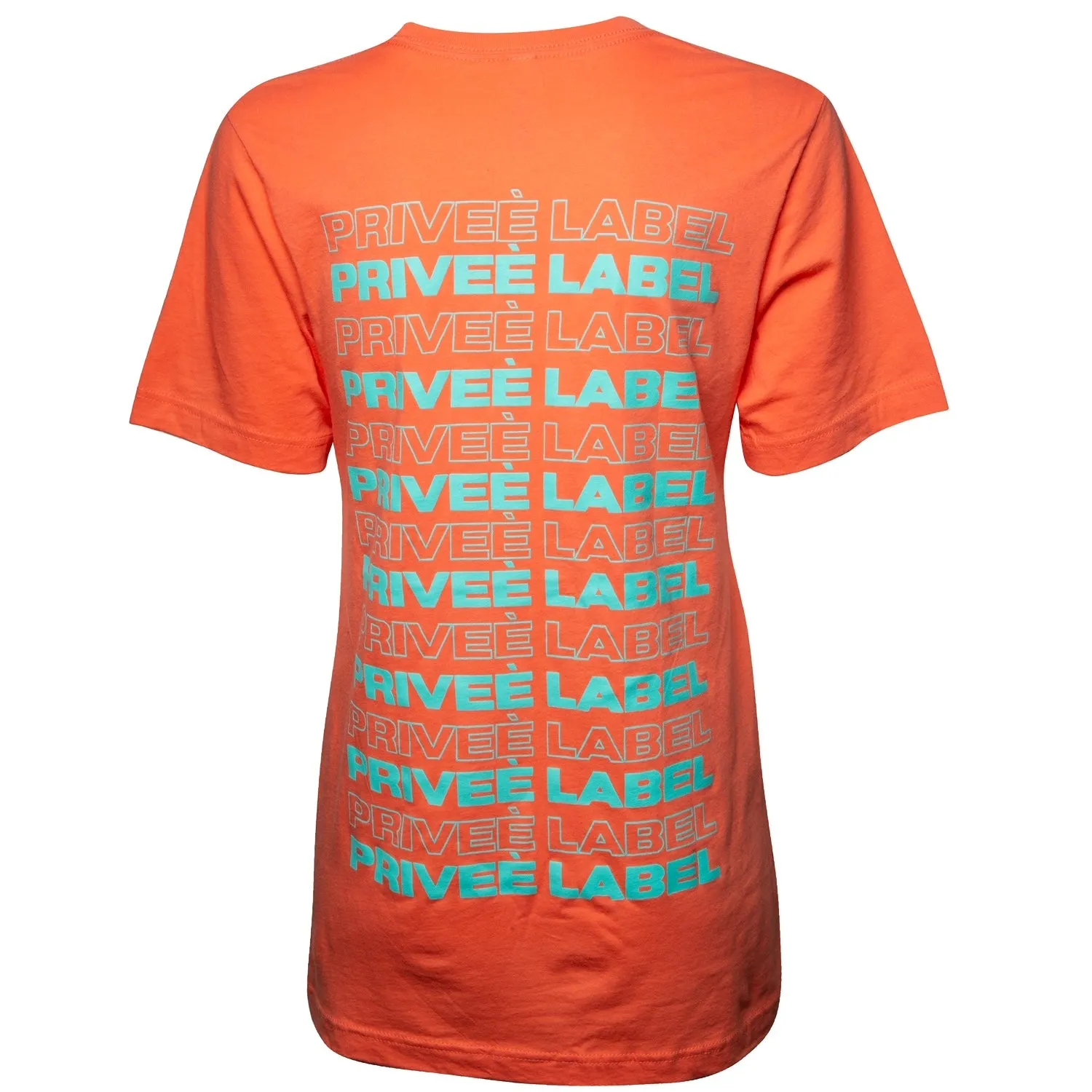 PRIVEE LABEL UNISEX  COLOR TEE - NEON CORAL