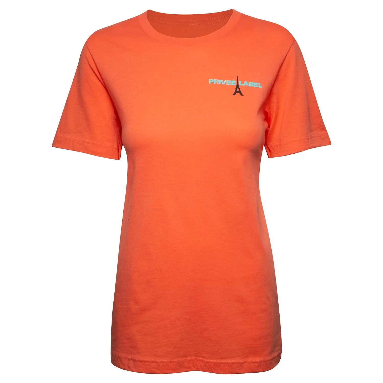 PRIVEE LABEL UNISEX  COLOR TEE - NEON CORAL