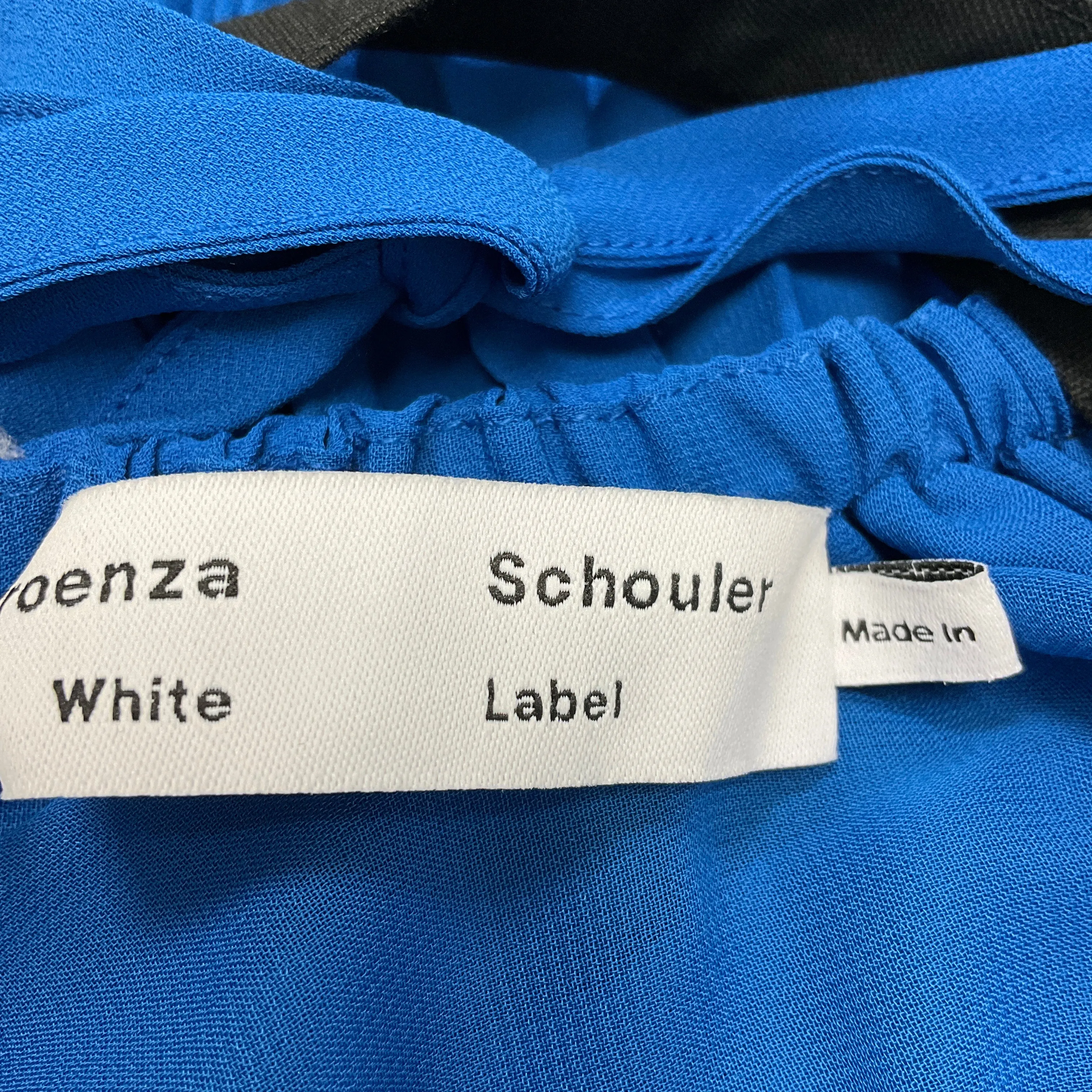 Proenza Schouler White Label Cerulean Broomstick Pleated Tank Dress