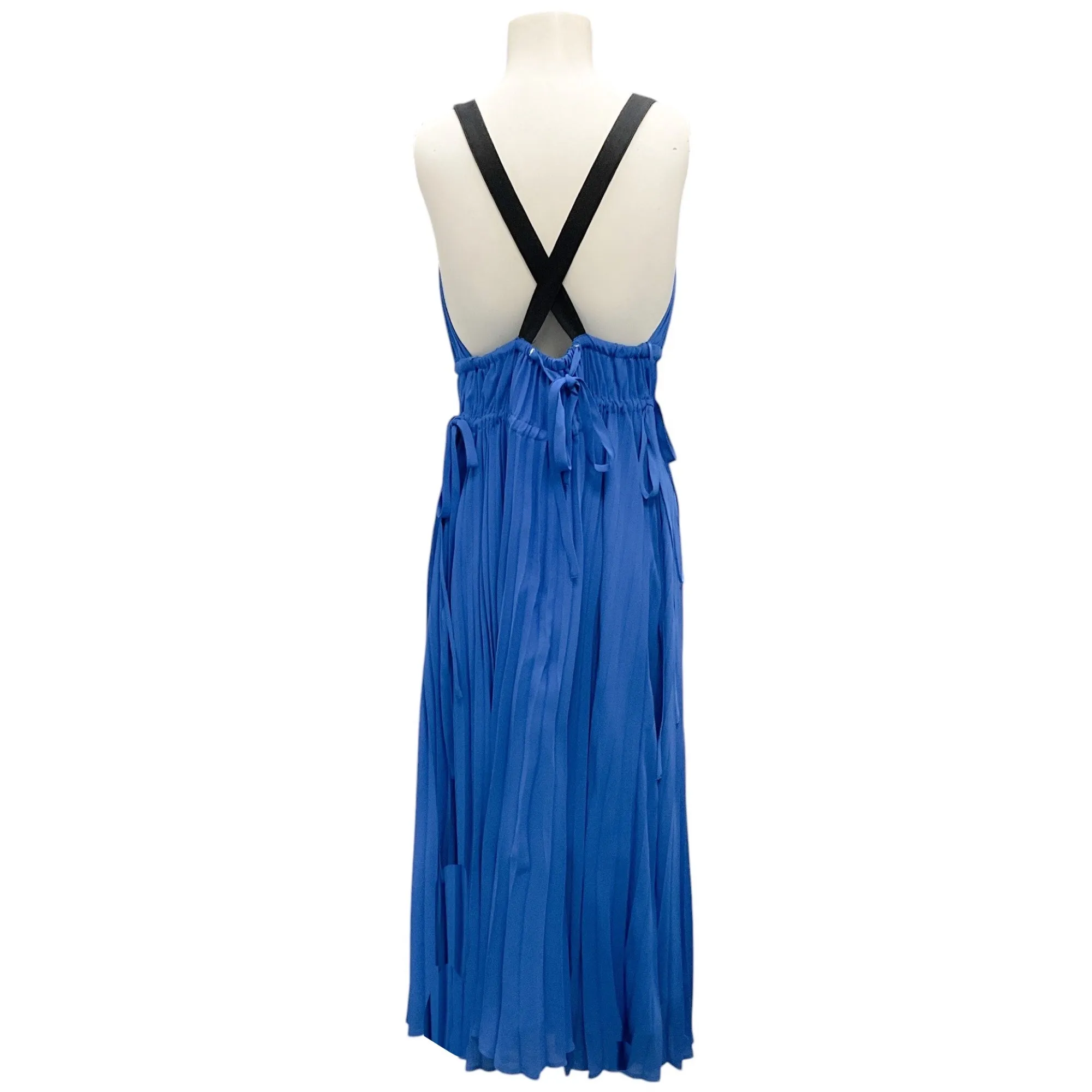 Proenza Schouler White Label Cerulean Broomstick Pleated Tank Dress