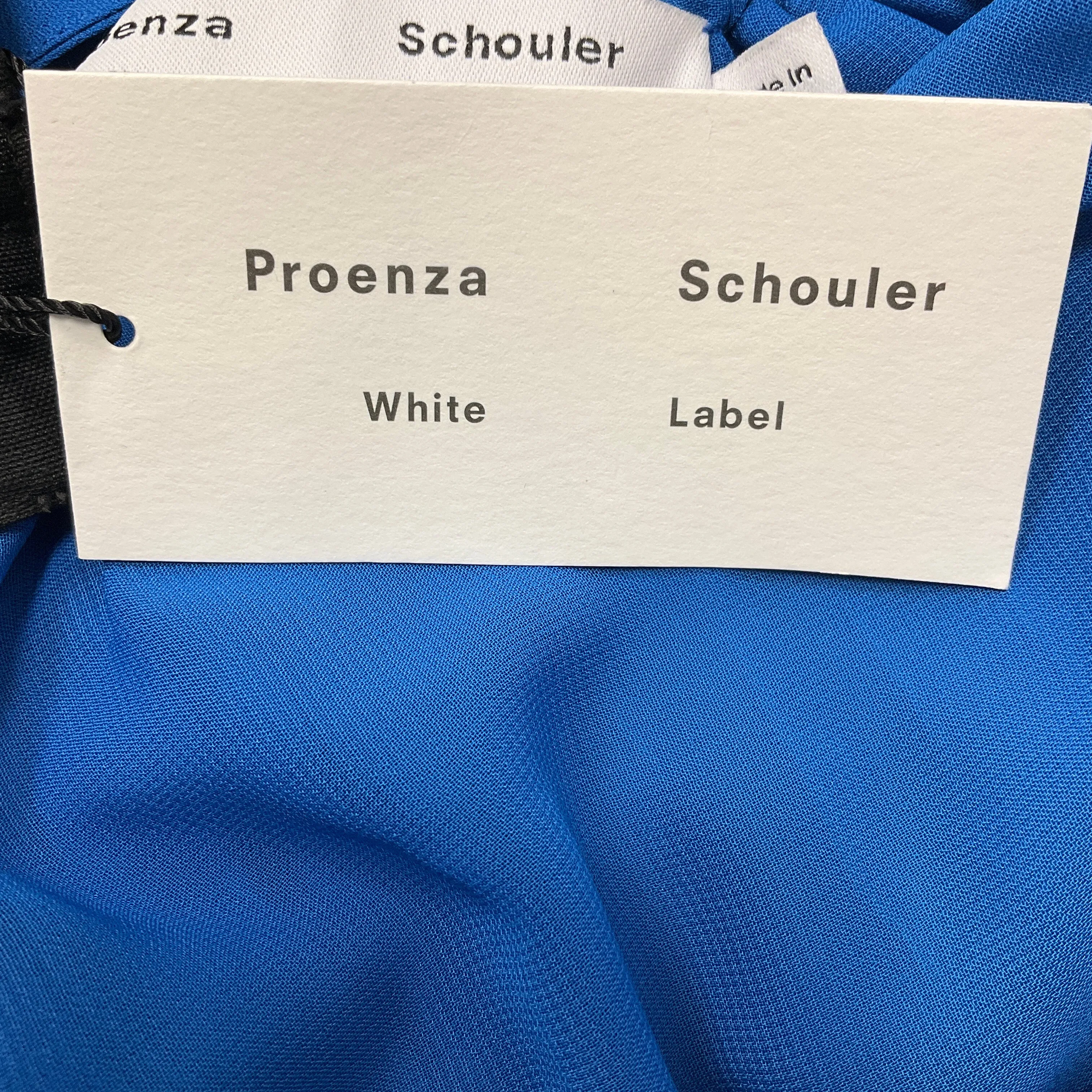 Proenza Schouler White Label Cerulean Broomstick Pleated Tank Dress