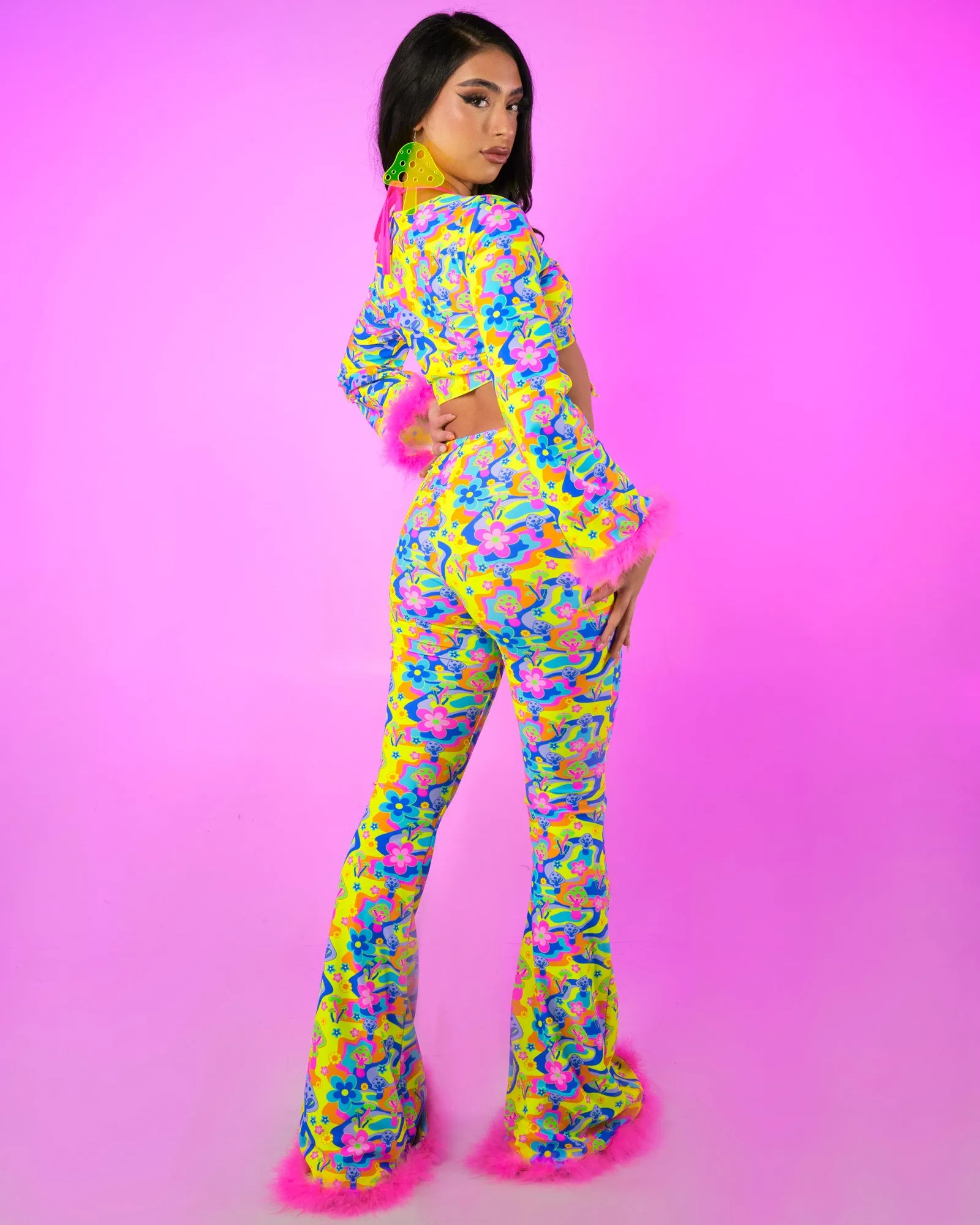 Psychedelic Psilocybin Front-Tie Top