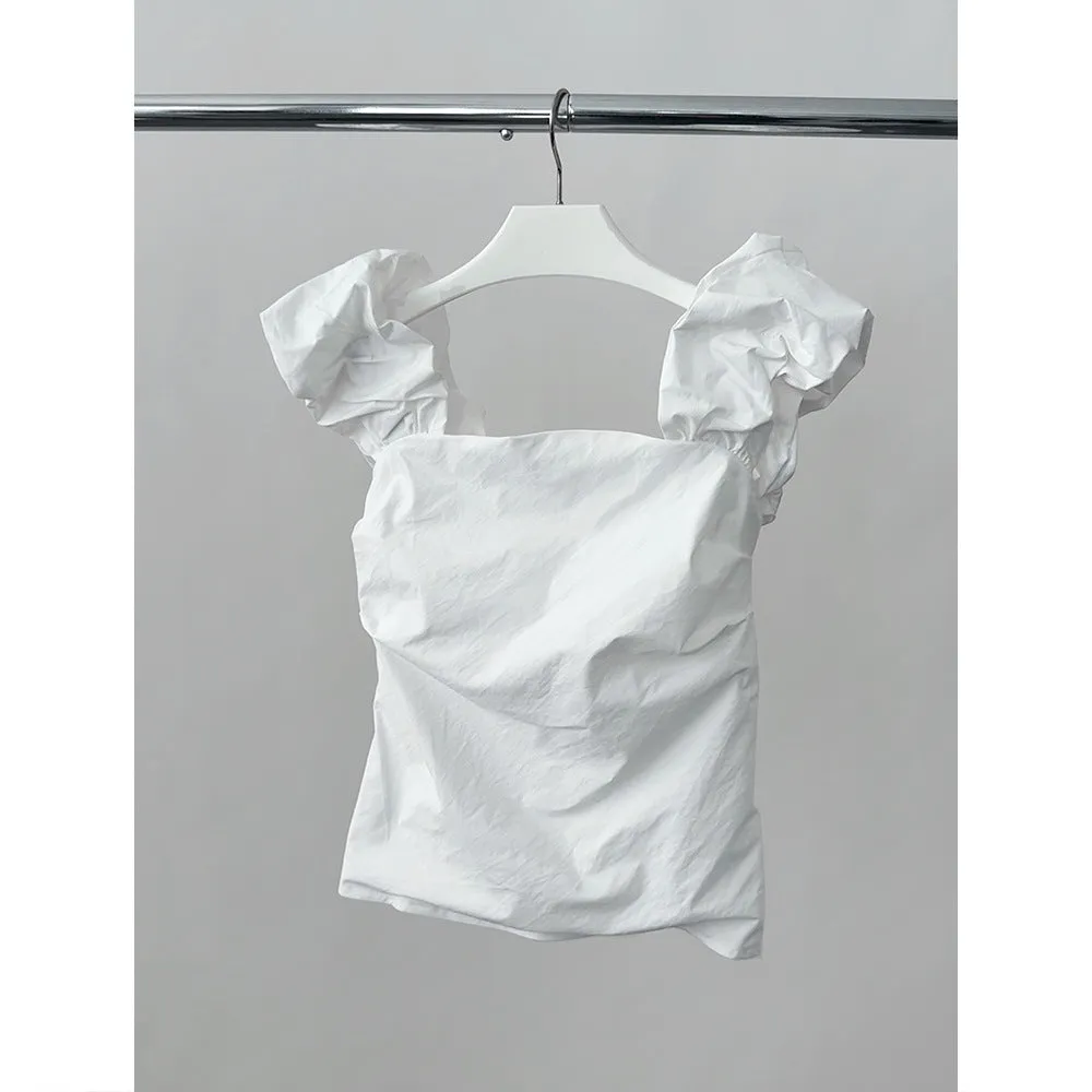 puff sleeve off-shoulder