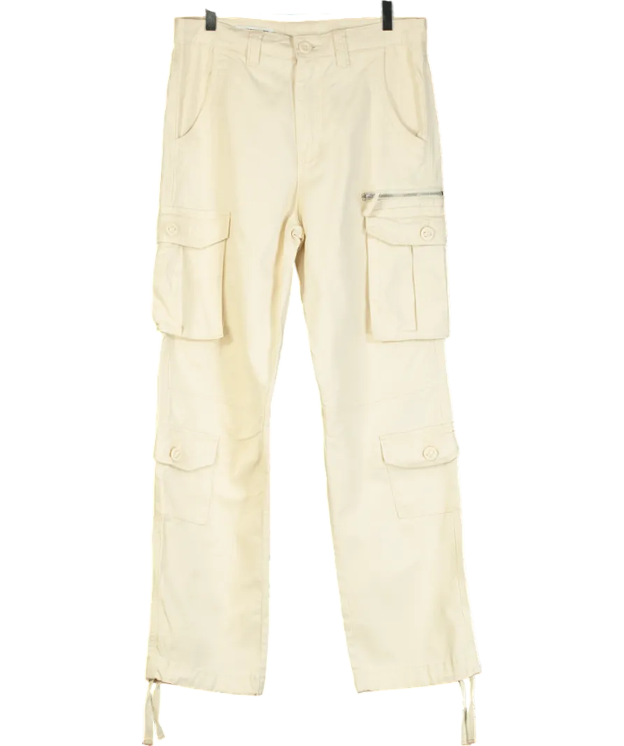 Pull&Bear Pocketed Beige Cargos W36