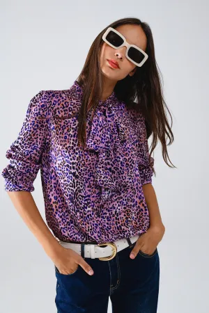 Purple Leopard Top