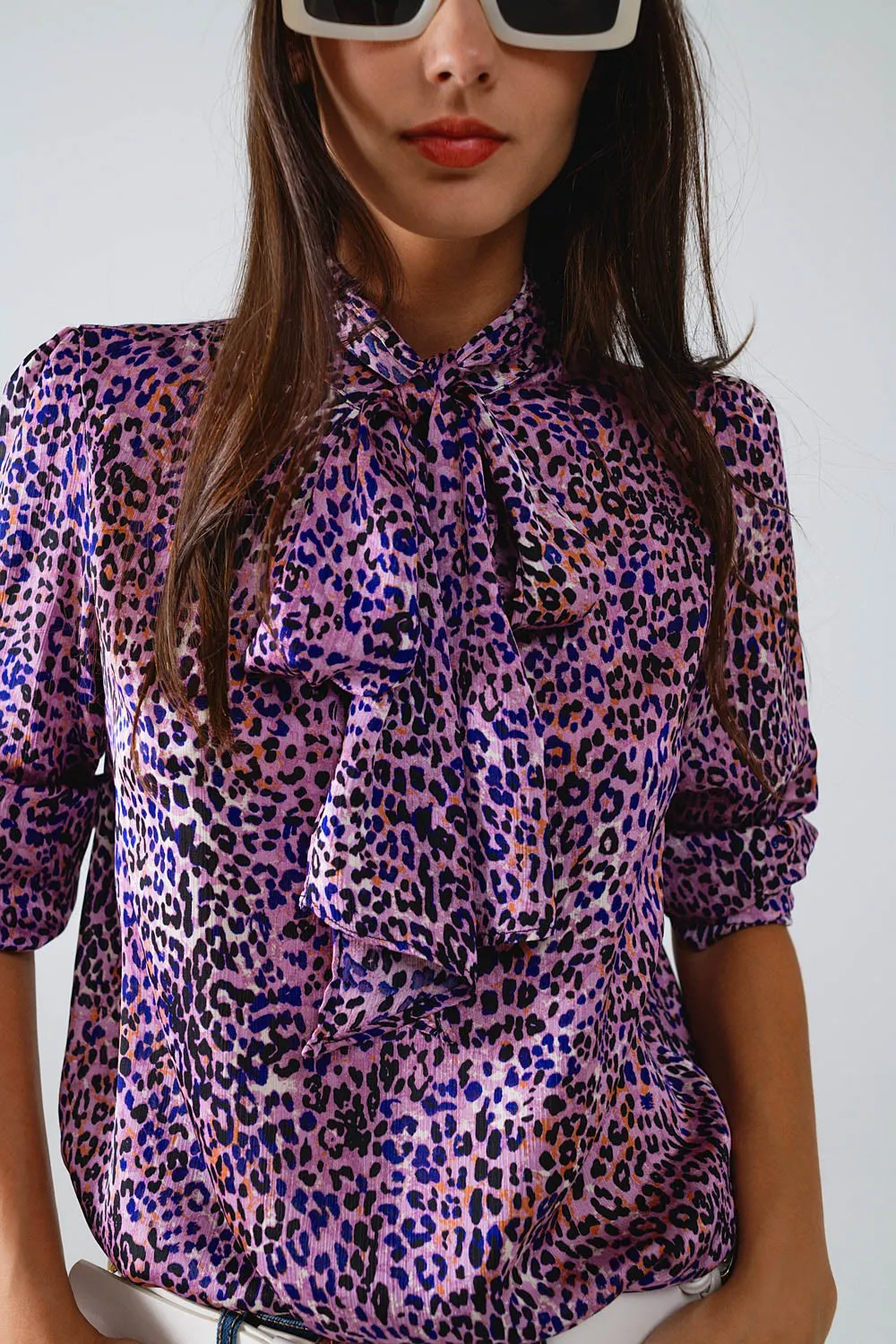 Purple Leopard Top