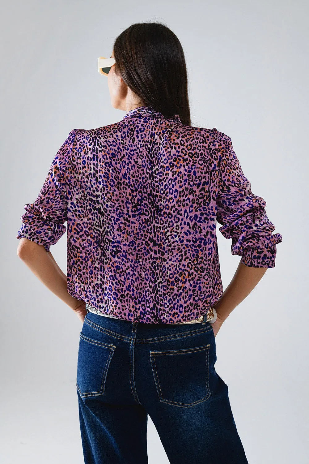 Purple Leopard Top