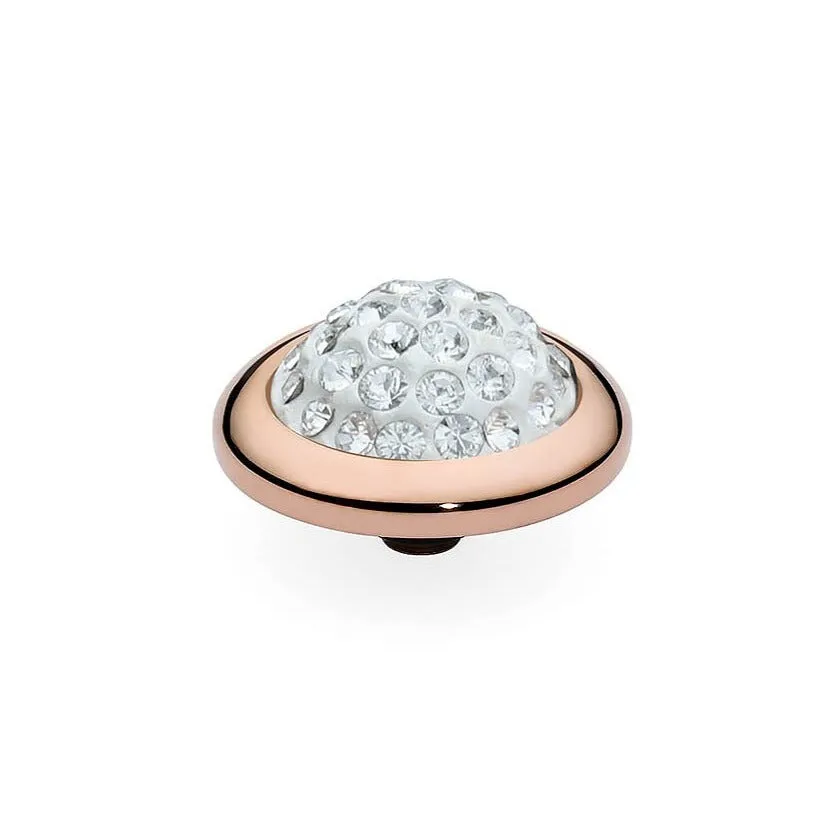 Qudo Calanda Rose Gold Topper - Clear Crystal