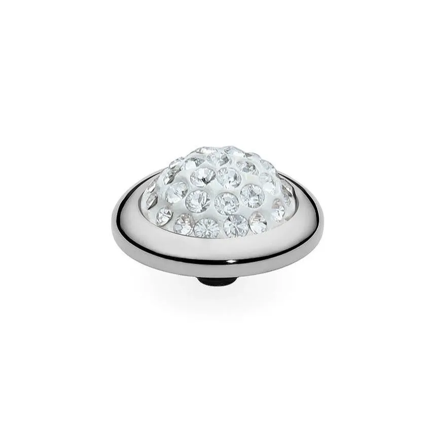 Qudo Calanda Silver Topper - Clear Crystal