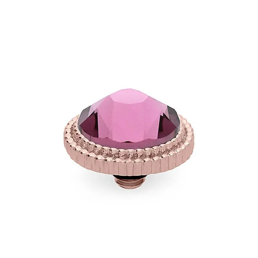 Qudo Fabero 10mm Rose Gold Topper - Iris