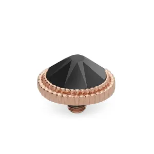 Qudo Fabero 10mm Rose Gold Topper - Jet