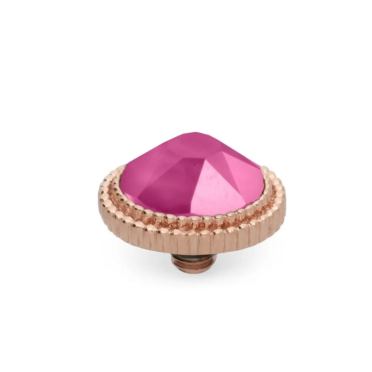 Qudo Fabero 10mm Rose Gold Topper - Peony Pink