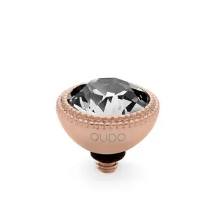 Qudo Fabero 11mm Rose Gold Topper - Crystal