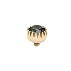 Qudo London 8mm Gold Topper - Black Diamond