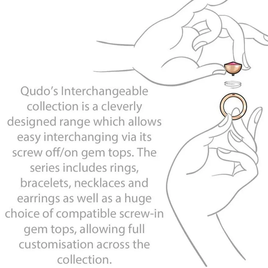 Qudo Melfi 9mm Rose Gold Topper - Vintage Rose