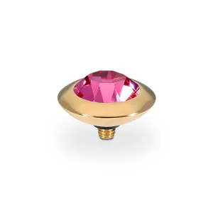 Qudo Tondo 13mm Gold Topper - Rose