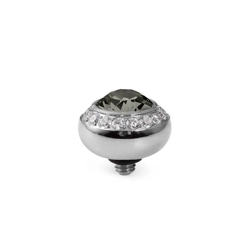 Qudo Tondo Deluxe 10mm Silver Topper - Black Diamond