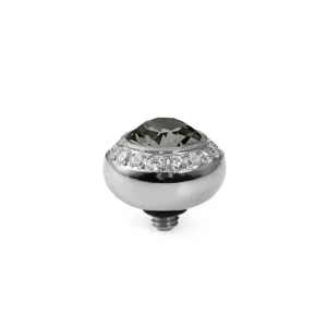 Qudo Tondo Deluxe 10mm Silver Topper - Black Diamond