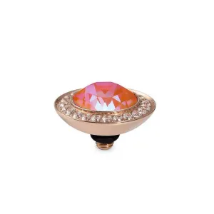Qudo Tondo Deluxe 13mm Rose Gold Topper - Orange Glow Delite