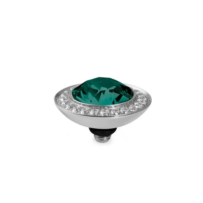 Qudo Tondo Deluxe 13mm Silver Topper - Emerald