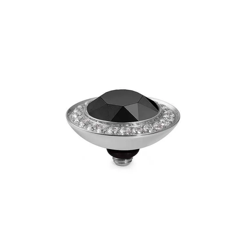 Qudo Tondo Deluxe 13mm Silver Topper - Jet Black