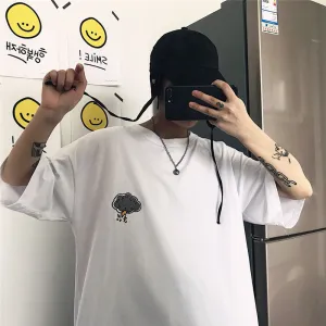 "BLACK/WHITE WEATHER EMBROIDERED" T-SHIRT UB2361