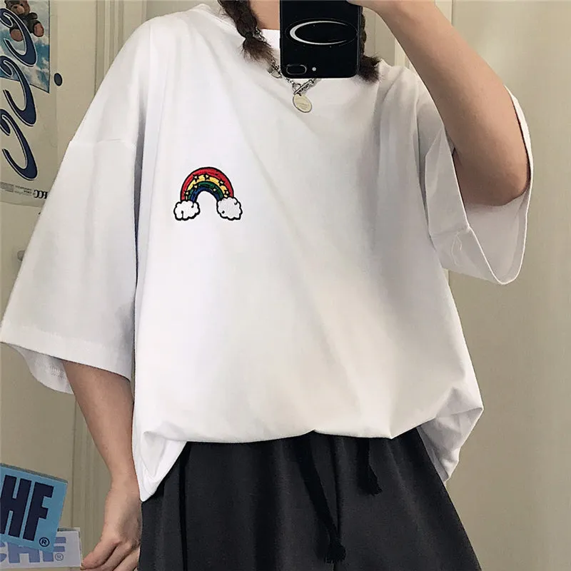 "BLACK/WHITE WEATHER EMBROIDERED" T-SHIRT UB2361