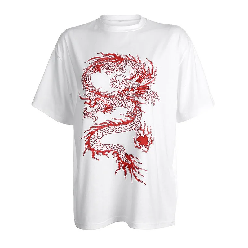 "DRAGON PRINT" T-SHIRT N090208