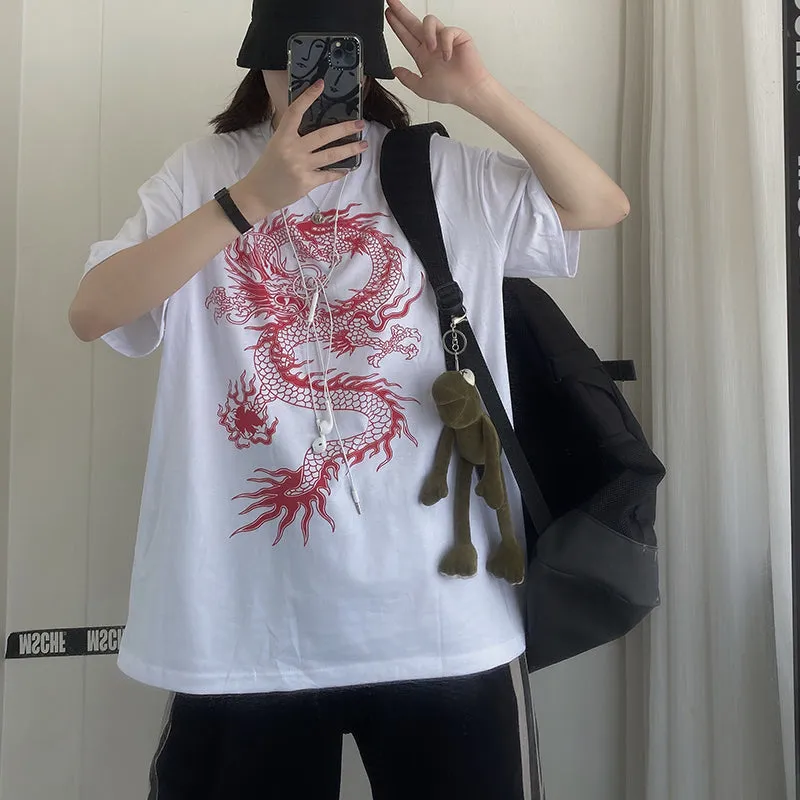 "DRAGON PRINT" T-SHIRT N090208