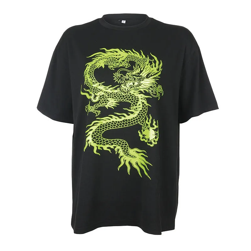 "DRAGON PRINT" T-SHIRT N090208