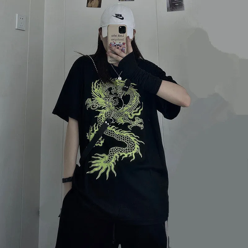 "DRAGON PRINT" T-SHIRT N090208