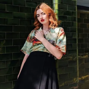 "RETRO ANGEL PRINT" SHIRT K043007
