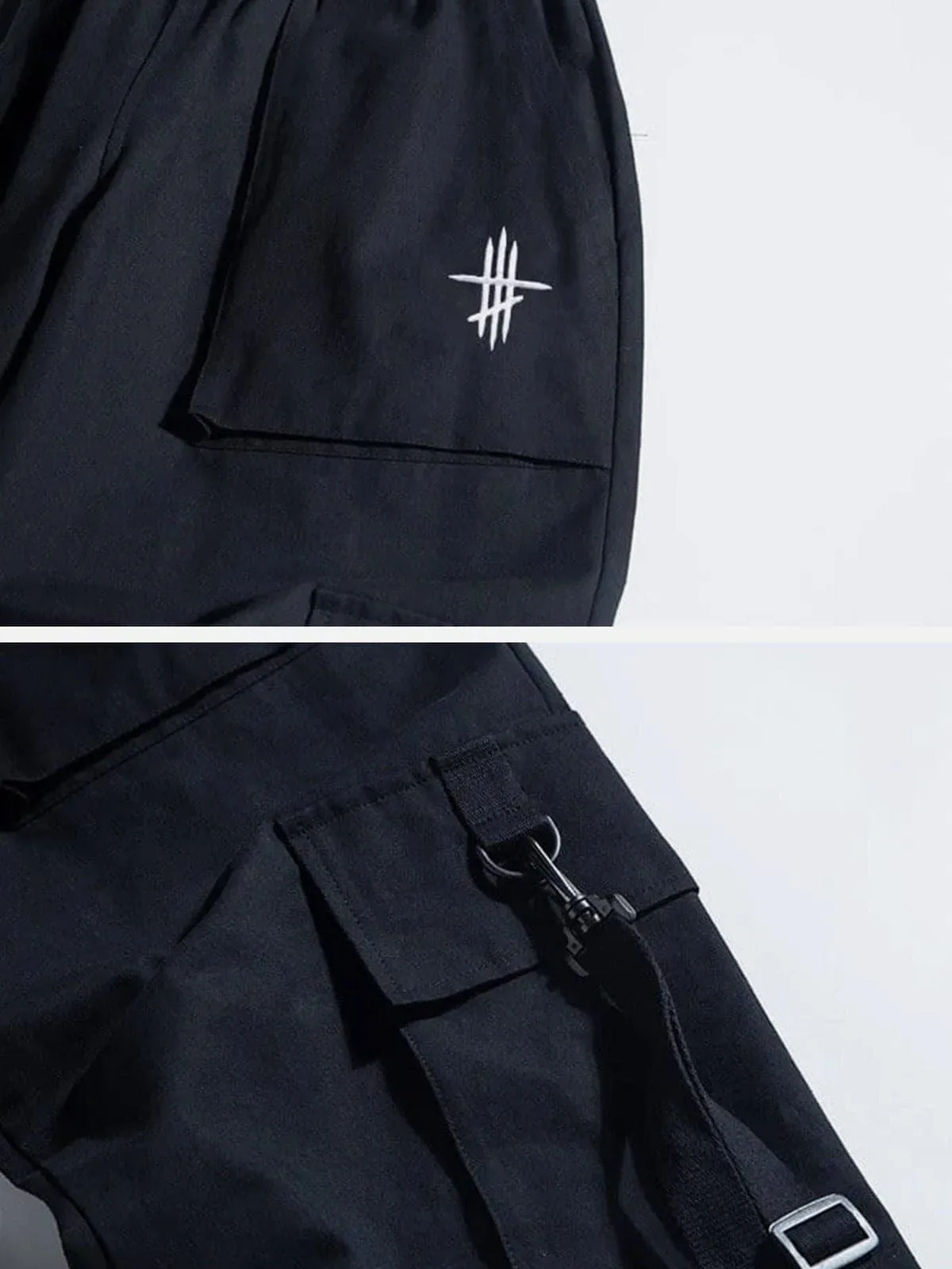"Streamer Buckle" Cargo Pants