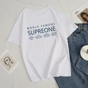 "WORLD FAMOUS SUPREONE" T-SHIRT N030205