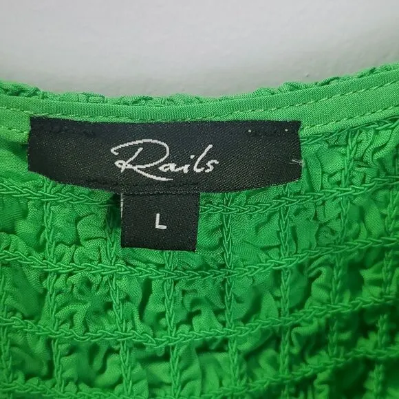 Rails Popcorn Fabric Sleeveless Dress Clover Size Large