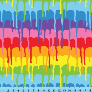 Rainbow Drips Fabric By The Yard
