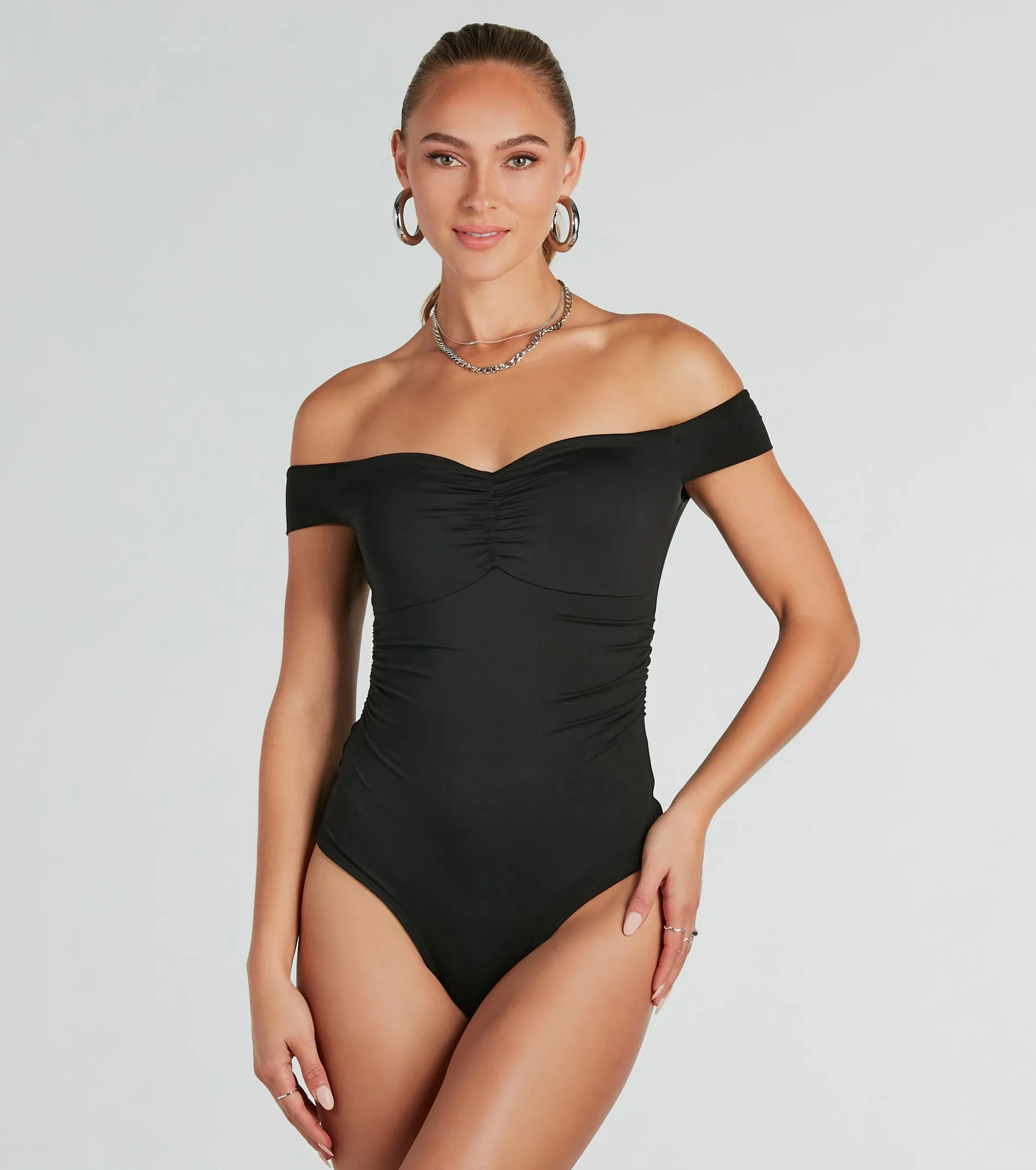 Ready To Go Off-The-Shoulder Bodysuit