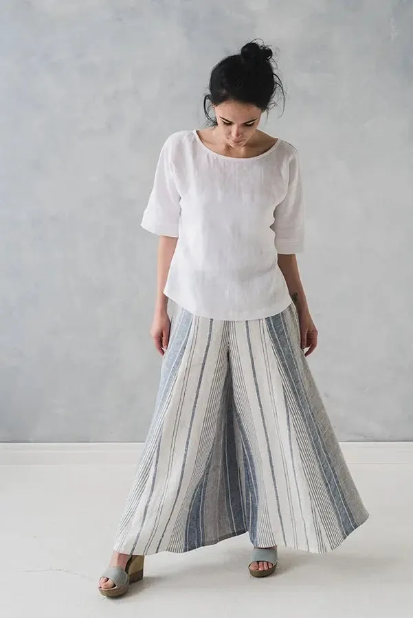 READY TO SHIP Linen Culottes in Black