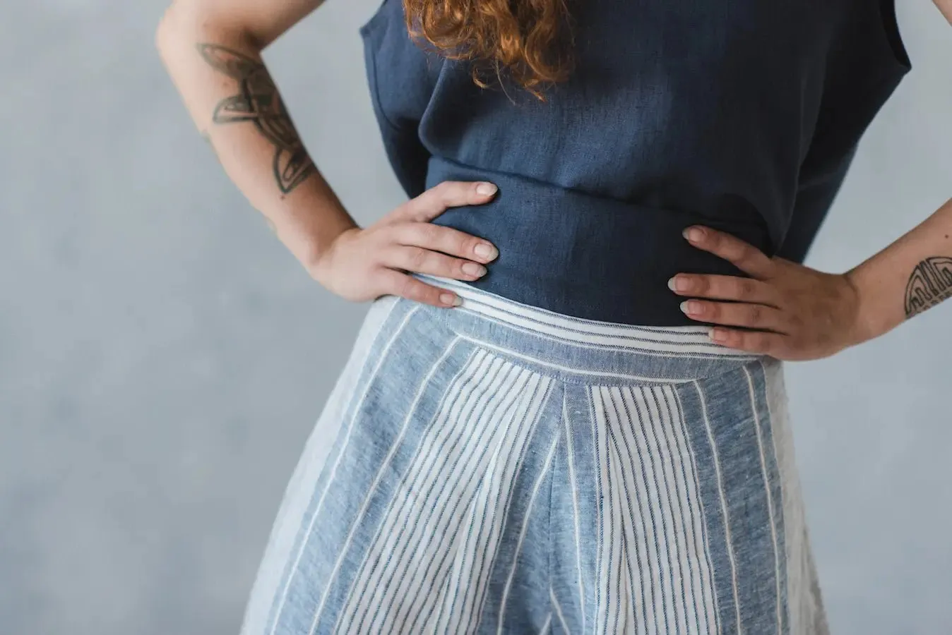 READY TO SHIP Linen Culottes in Black