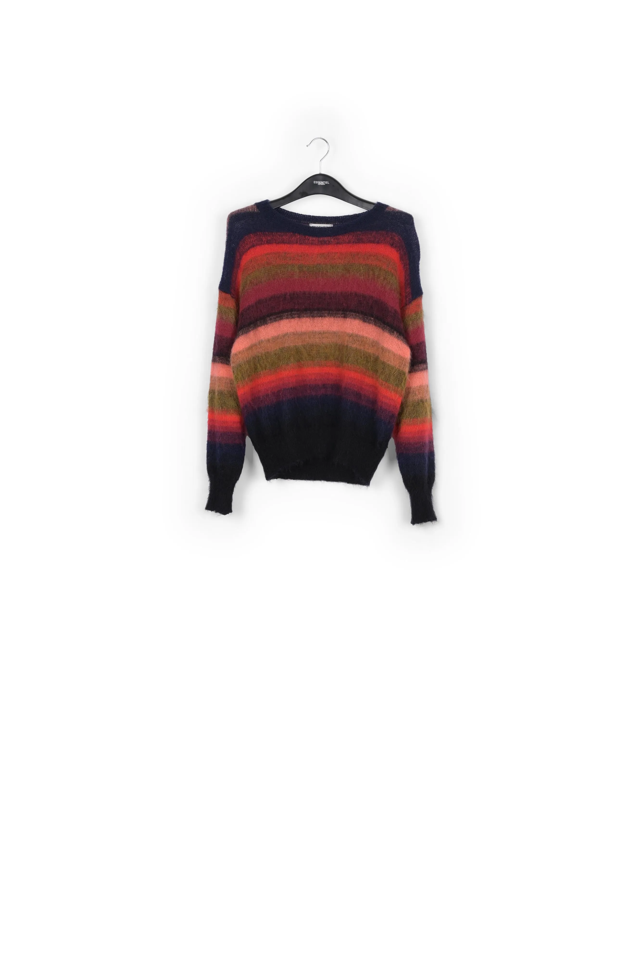 Red, pink and blue stripped knit