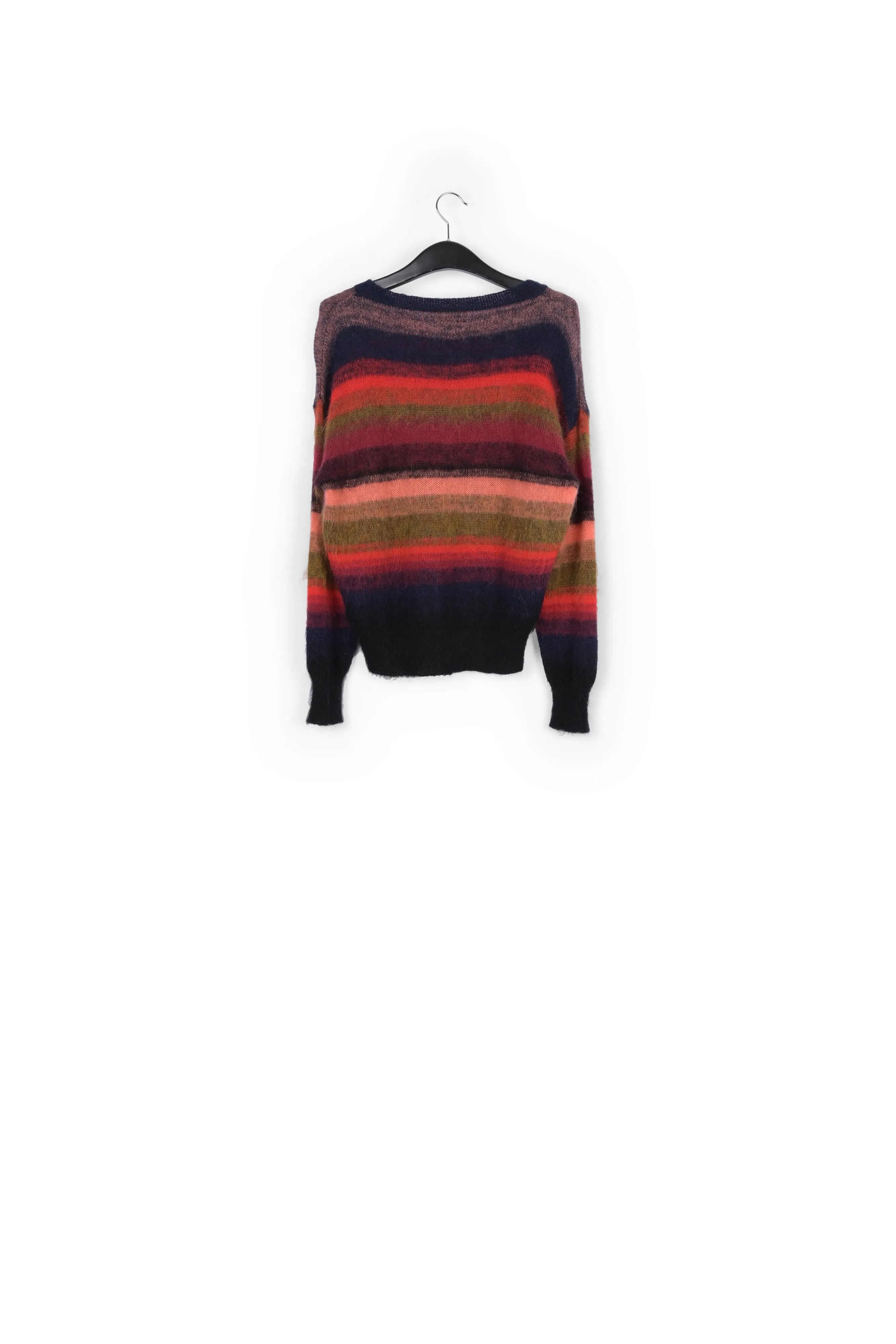 Red, pink and blue stripped knit