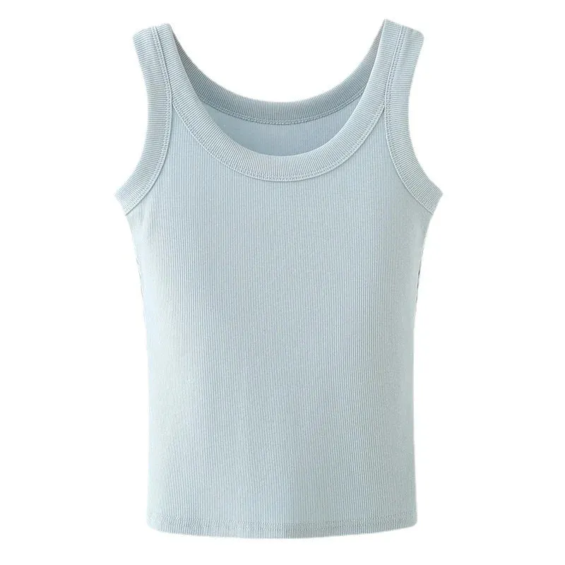 Ribbed Knit Tank Top for  Women Off Shoulder Crop Tops Basic Casual Y2k Sport Tank Top