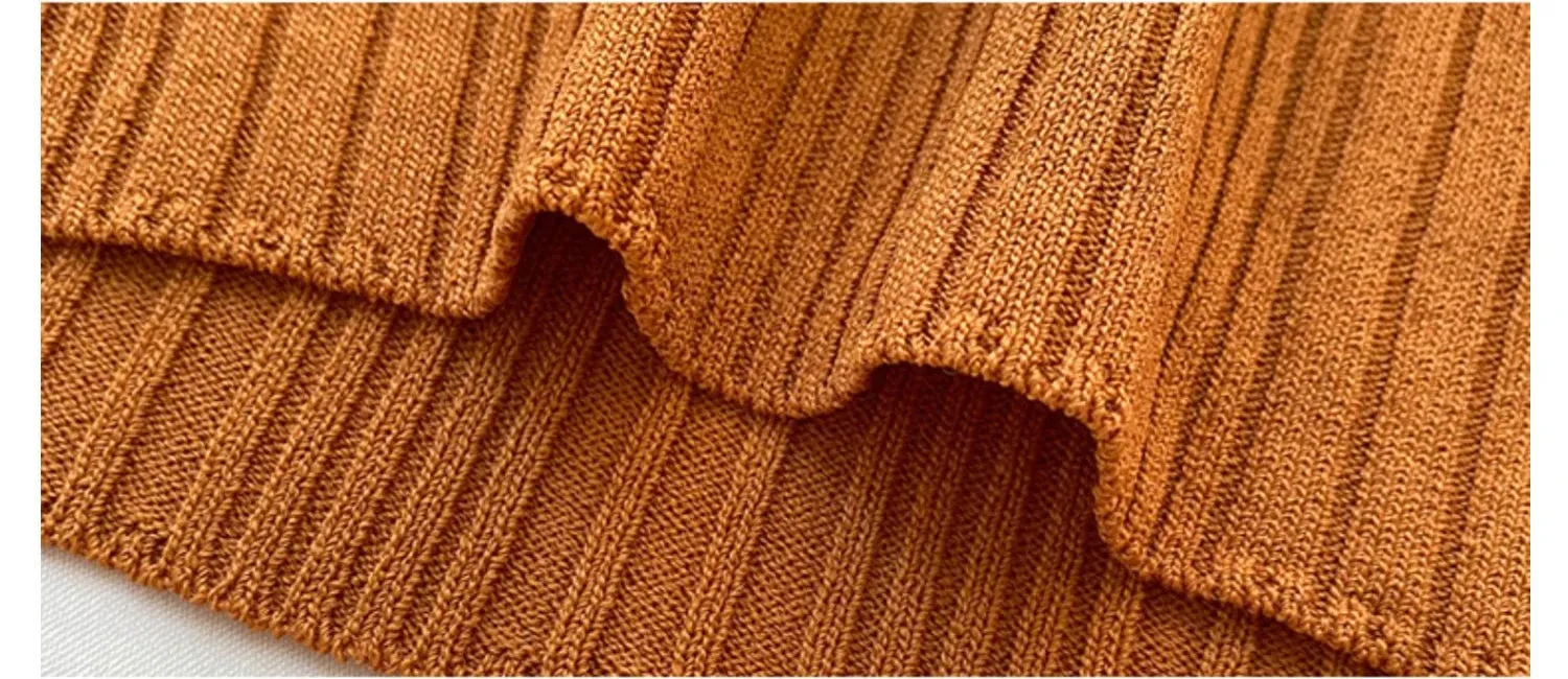 Ribbed V-neck Sweater