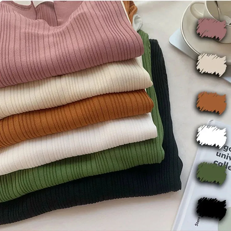 Ribbed V-neck Sweater