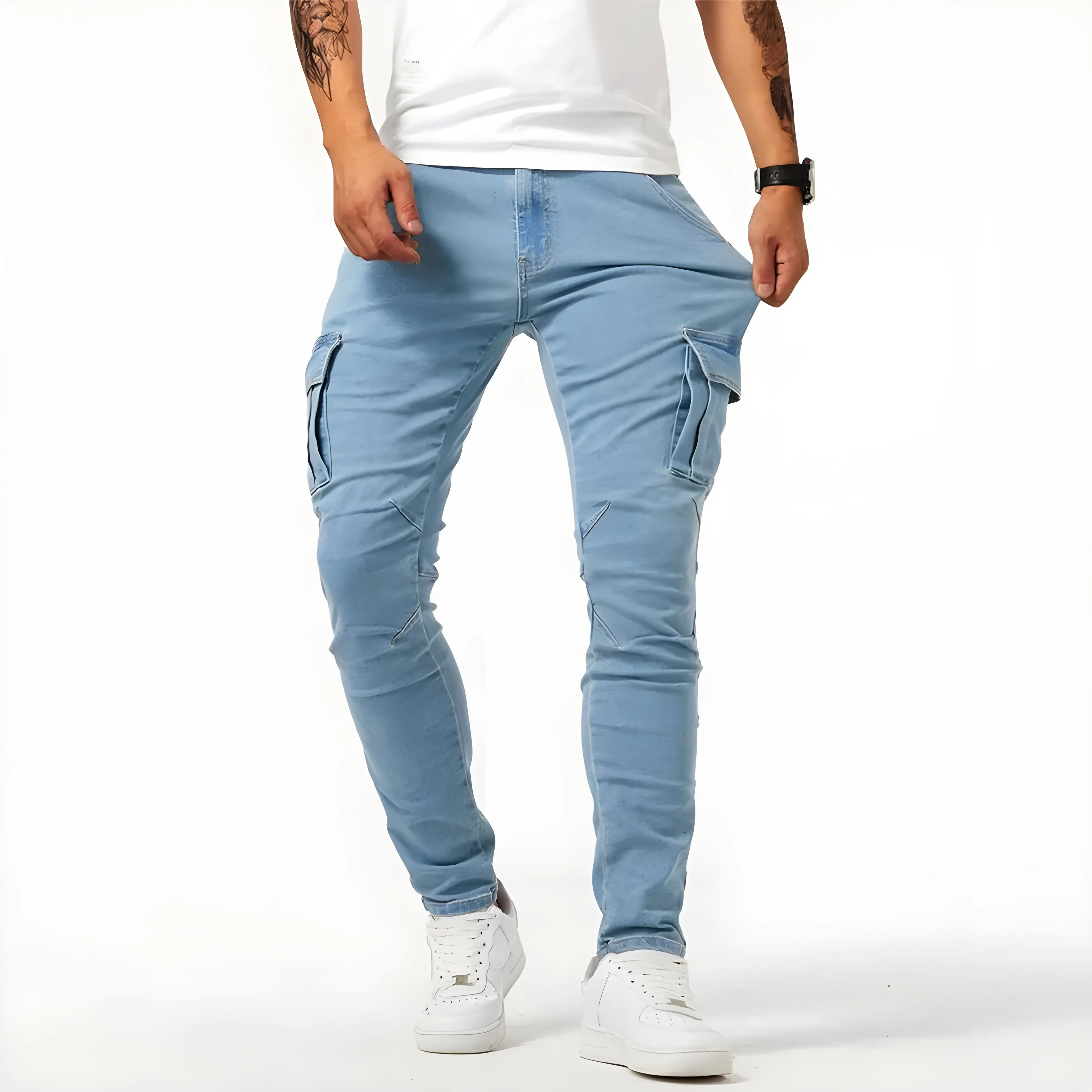 Rigor™ | Stretchable Denim Cargo Pants