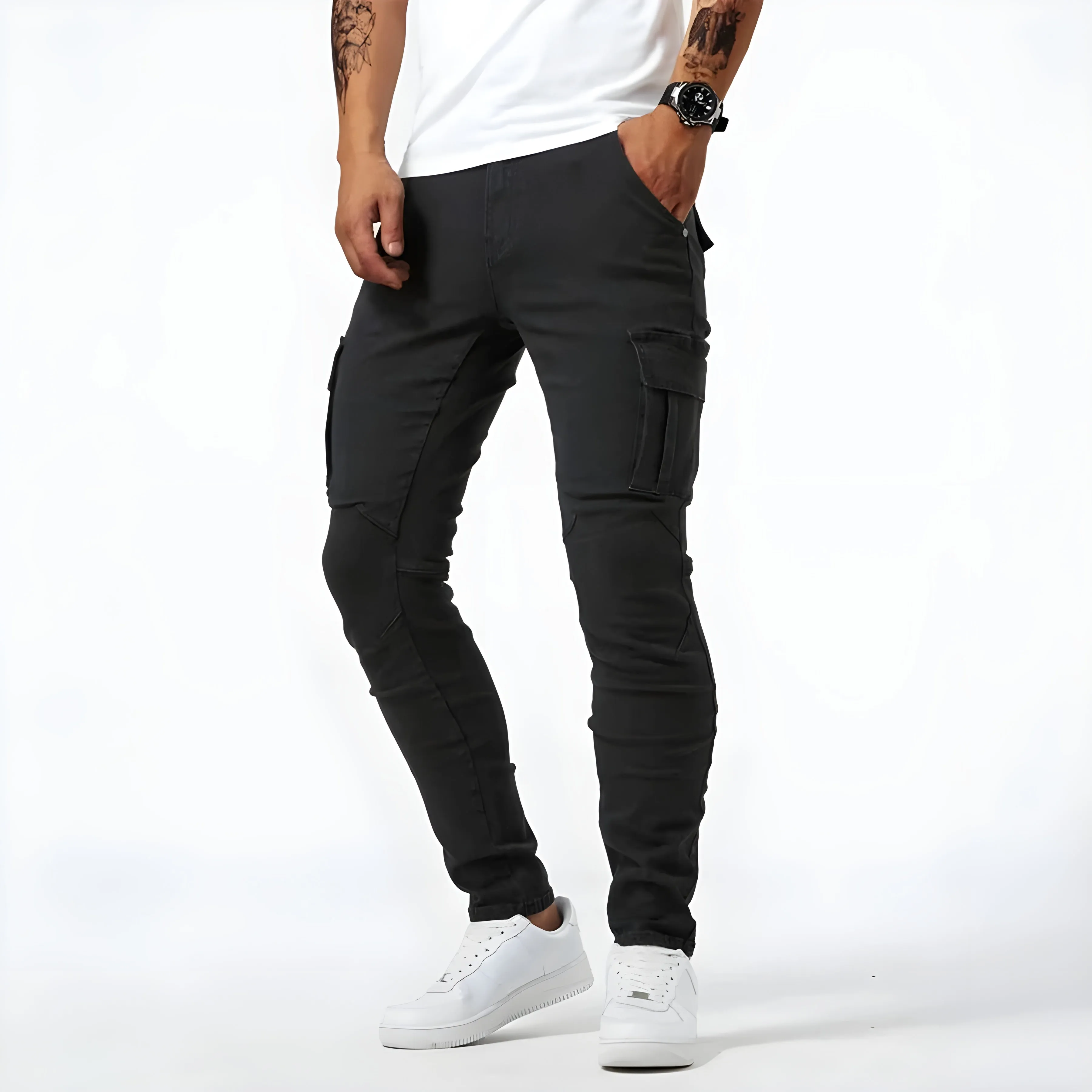 Rigor™ | Stretchable Denim Cargo Pants