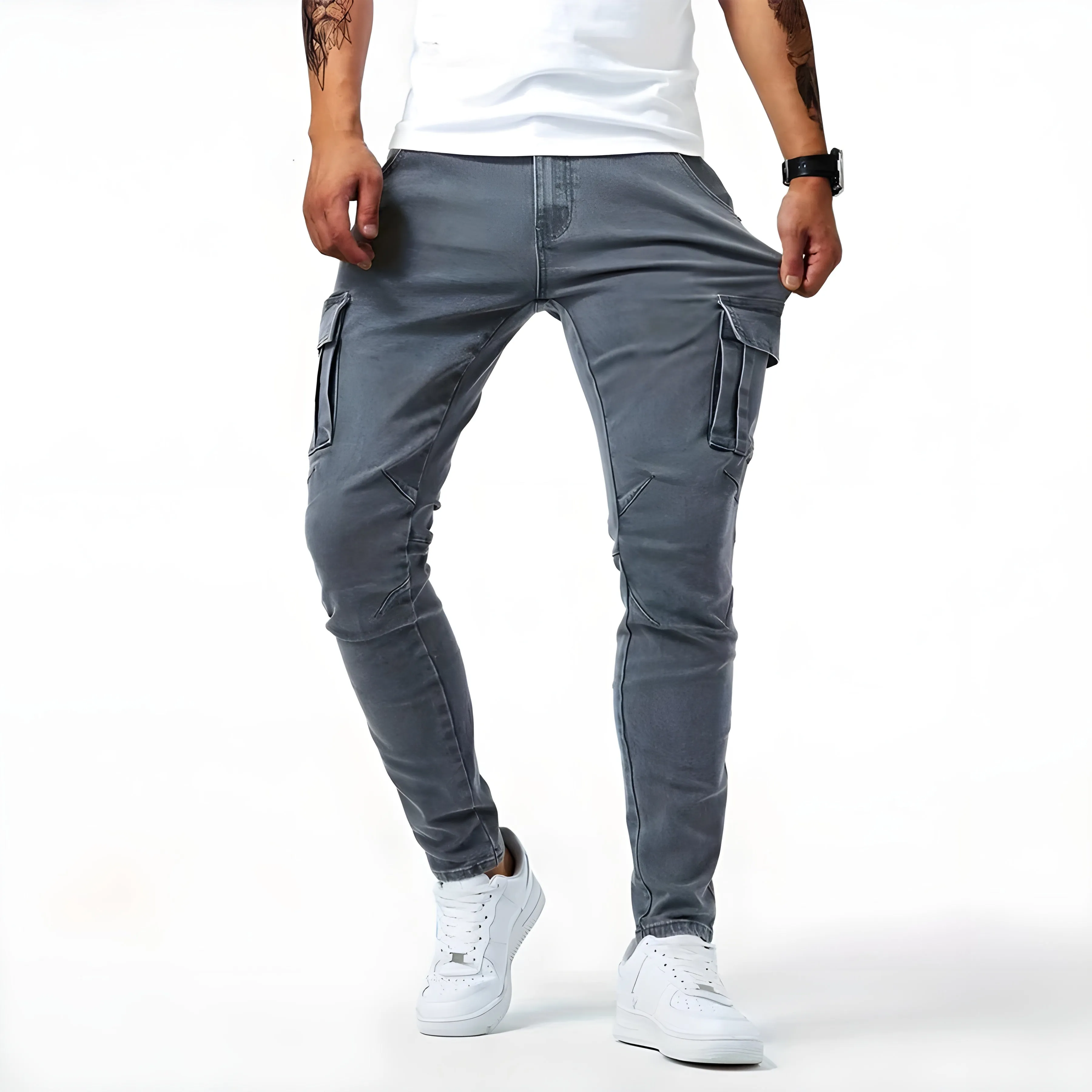 Rigor™ | Stretchable Denim Cargo Pants