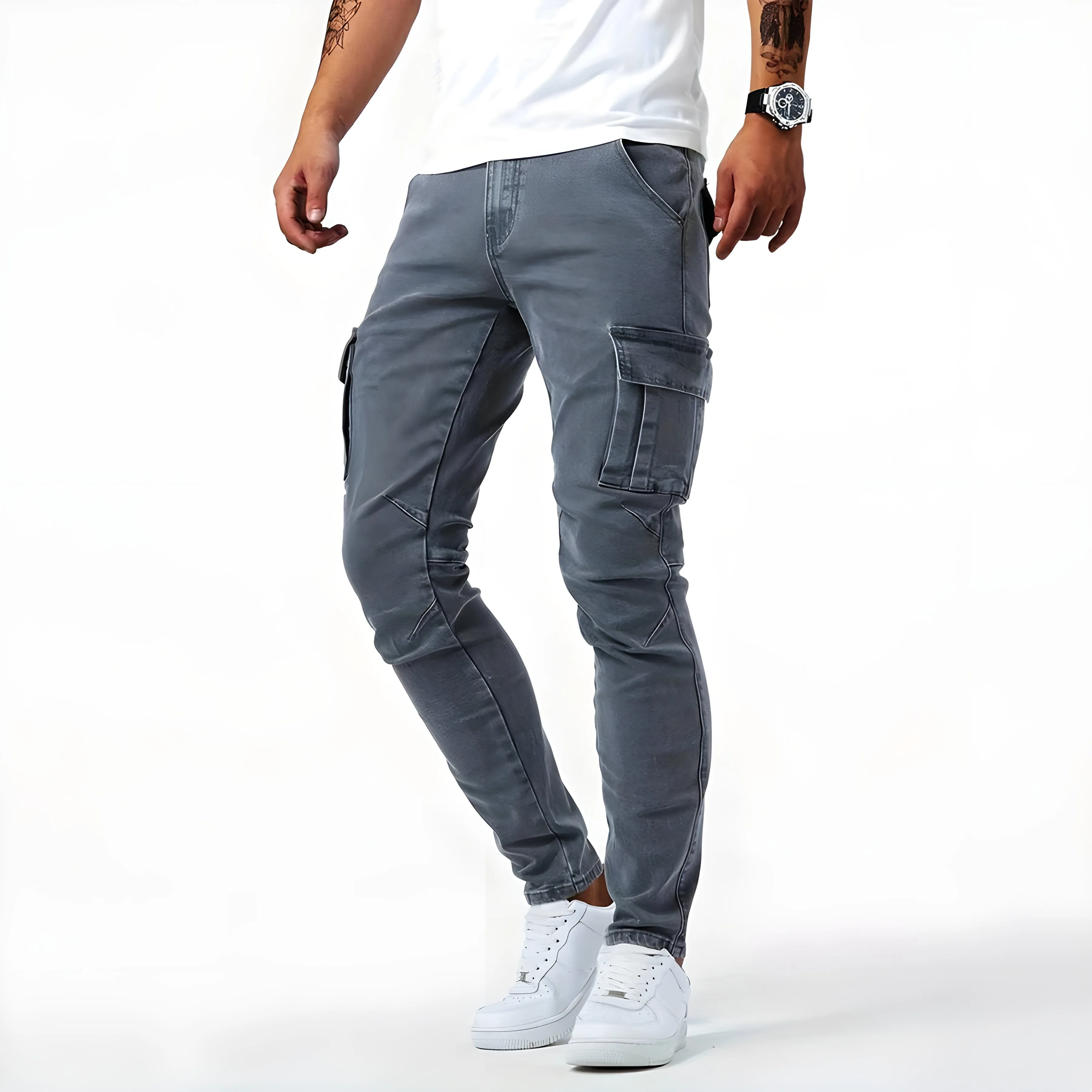 Rigor™ | Stretchable Denim Cargo Pants